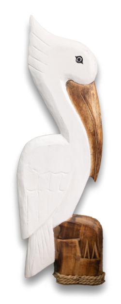 Wooden pelican
